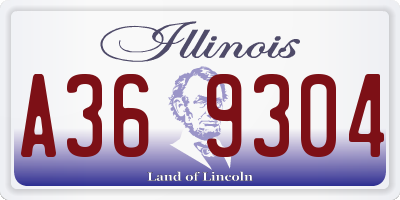 IL license plate A369304