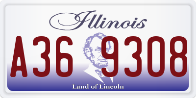 IL license plate A369308