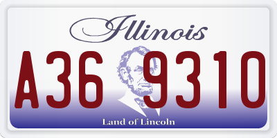 IL license plate A369310