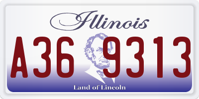 IL license plate A369313