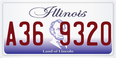 IL license plate A369320
