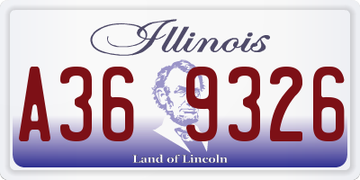 IL license plate A369326