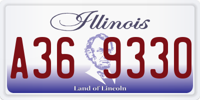 IL license plate A369330