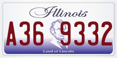 IL license plate A369332