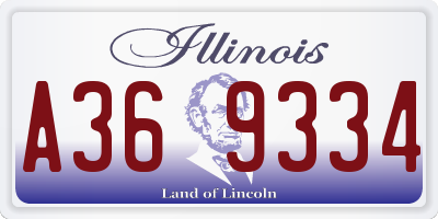 IL license plate A369334