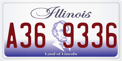 IL license plate A369336
