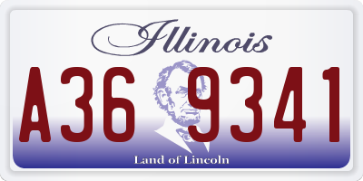 IL license plate A369341