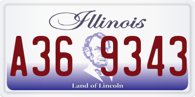 IL license plate A369343