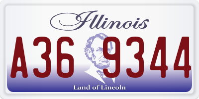 IL license plate A369344