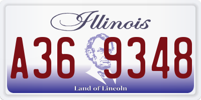 IL license plate A369348