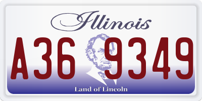 IL license plate A369349