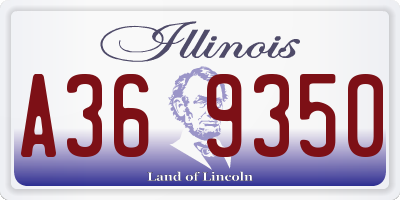 IL license plate A369350