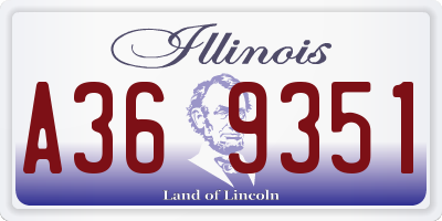 IL license plate A369351