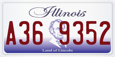 IL license plate A369352