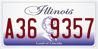 IL license plate A369357