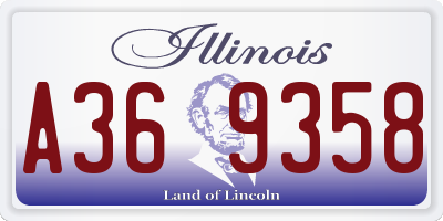 IL license plate A369358
