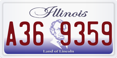 IL license plate A369359