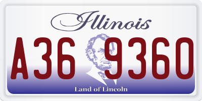 IL license plate A369360