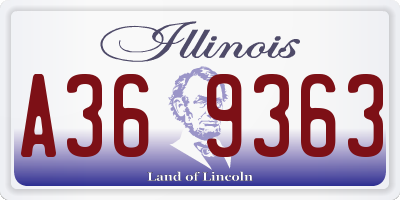 IL license plate A369363