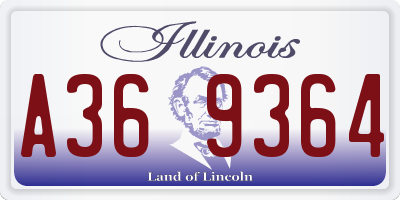 IL license plate A369364