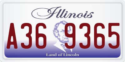 IL license plate A369365