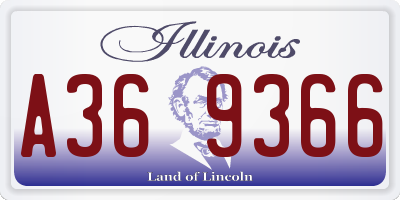 IL license plate A369366