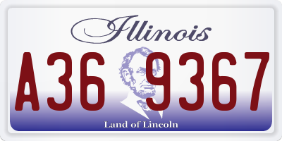 IL license plate A369367