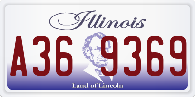 IL license plate A369369