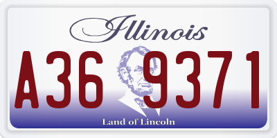 IL license plate A369371