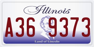 IL license plate A369373