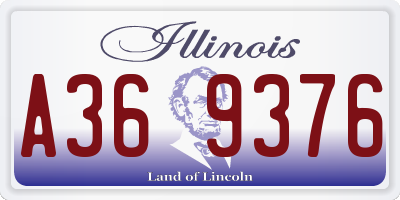 IL license plate A369376