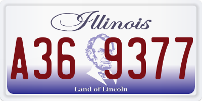 IL license plate A369377