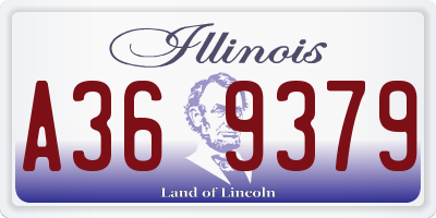IL license plate A369379