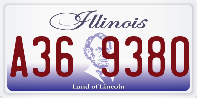 IL license plate A369380