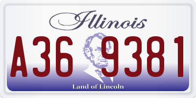 IL license plate A369381