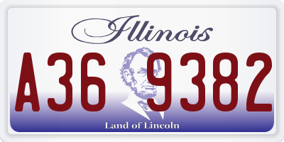 IL license plate A369382