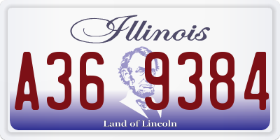 IL license plate A369384