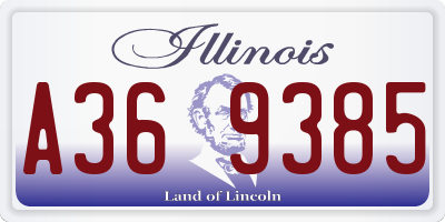 IL license plate A369385
