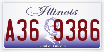 IL license plate A369386