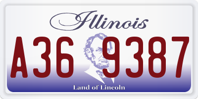 IL license plate A369387