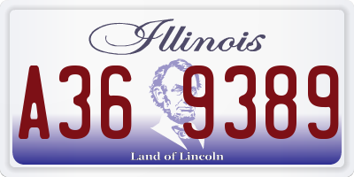 IL license plate A369389