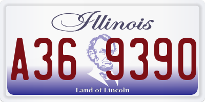 IL license plate A369390