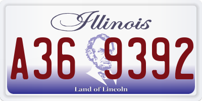 IL license plate A369392