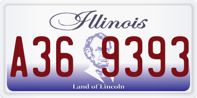 IL license plate A369393
