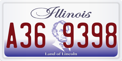 IL license plate A369398