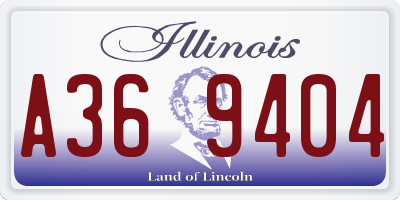 IL license plate A369404