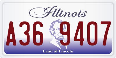 IL license plate A369407