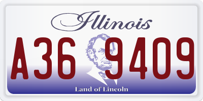 IL license plate A369409
