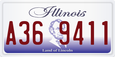 IL license plate A369411
