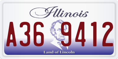 IL license plate A369412